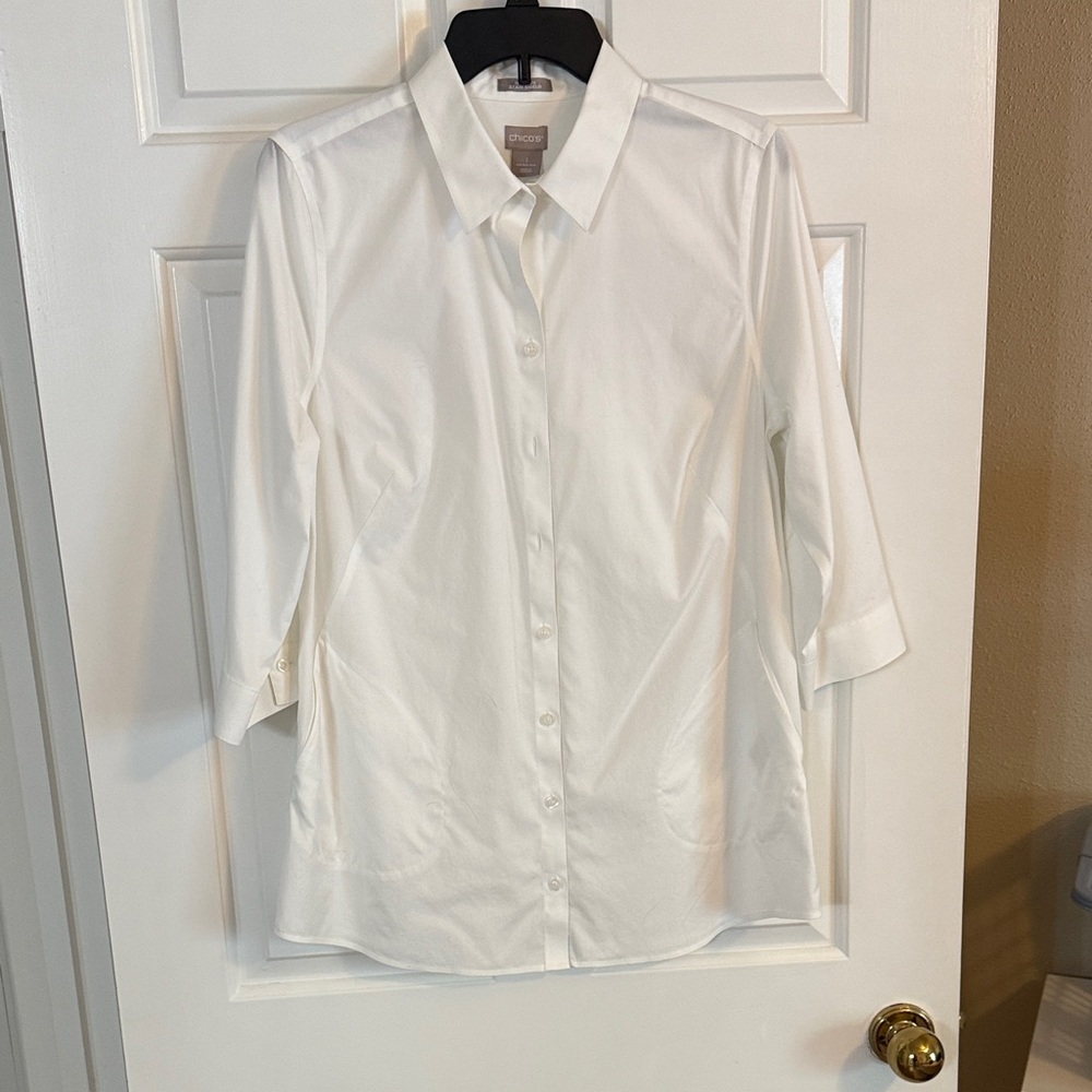 Chico's White Button Down Shirt
